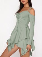 Mini Jurk met Asymmetrische Zoom - Mini Dresses - Jurkjes.co