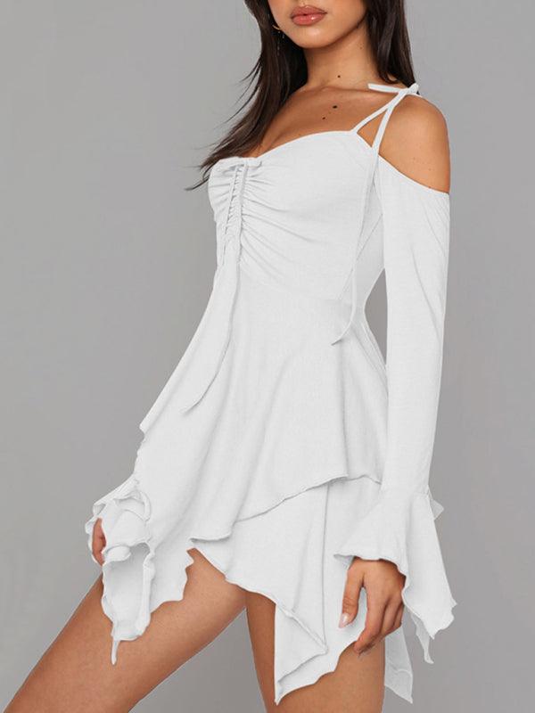 Mini Jurk met Asymmetrische Zoom - Mini Dresses - Jurkjes.co