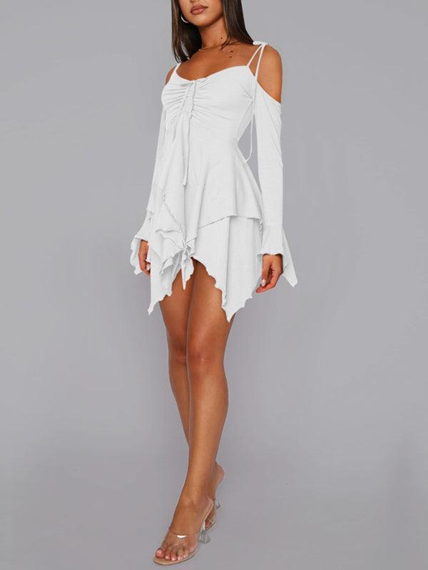 Mini Jurk met Asymmetrische Zoom - Mini Dresses - Jurkjes.co