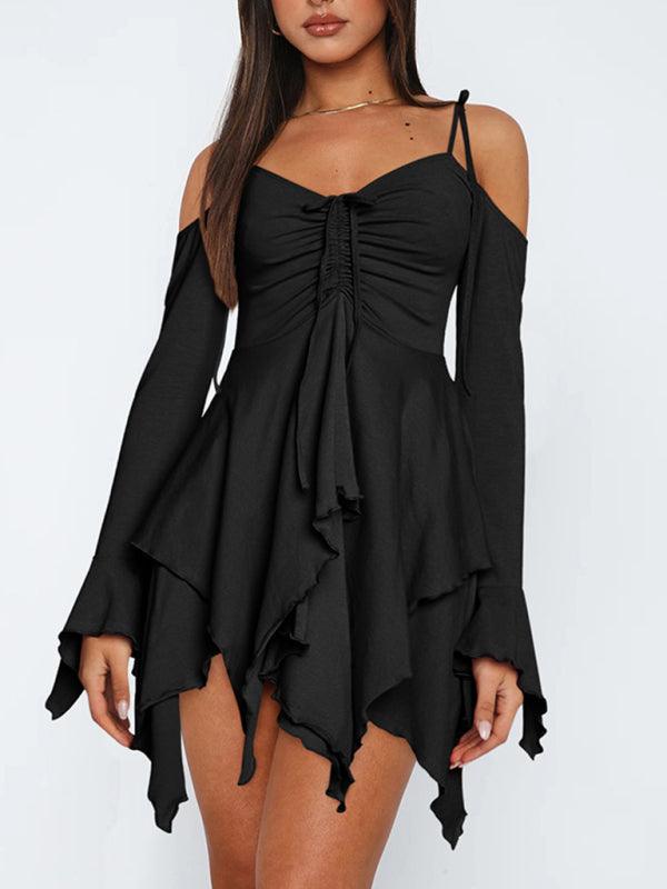 Mini Jurk met Asymmetrische Zoom - Mini Dresses - Jurkjes.co