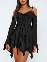 Mini Jurk met Asymmetrische Zoom - Mini Dresses - Jurkjes.co