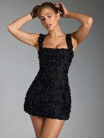 Mini Jurk met Bloemenapplicaties - Midi Dresses - Jurkjes.co