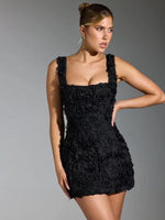 Mini Jurk met Bloemenapplicaties - Midi Dresses - Jurkjes.co