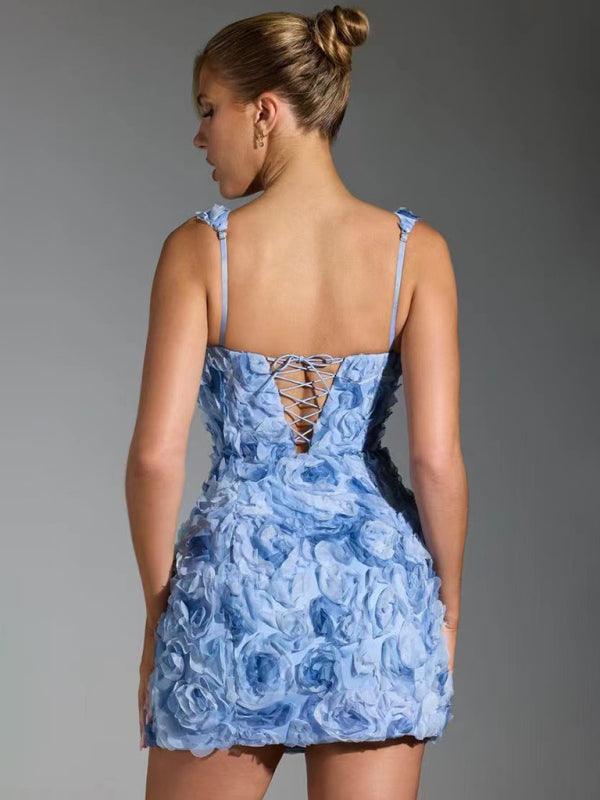 Mini Jurk met Bloemenapplicaties - Midi Dresses - Jurkjes.co