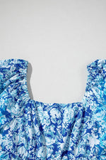 Mini Jurk met Bloemenpatroon en Puff Mouwen - Floral Dresses - Jurkjes.co