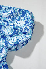 Mini Jurk met Bloemenpatroon en Puff Mouwen - Floral Dresses - Jurkjes.co