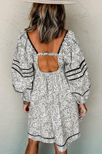 Mini Jurk met Bloemenprint en Ballonmouwen - Floral Dresses - Jurkjes.co