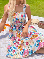 Mini Jurk met Bloemenprint en Brede Bandjes - Group2 - Jurkjes.co