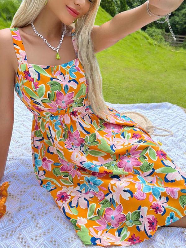 Mini Jurk met Bloemenprint en Brede Bandjes - Group2 - Jurkjes.co