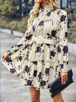 Mini Jurk met Bloemenprint en Ceintuur - Maxi Dresses - Jurkjes.co