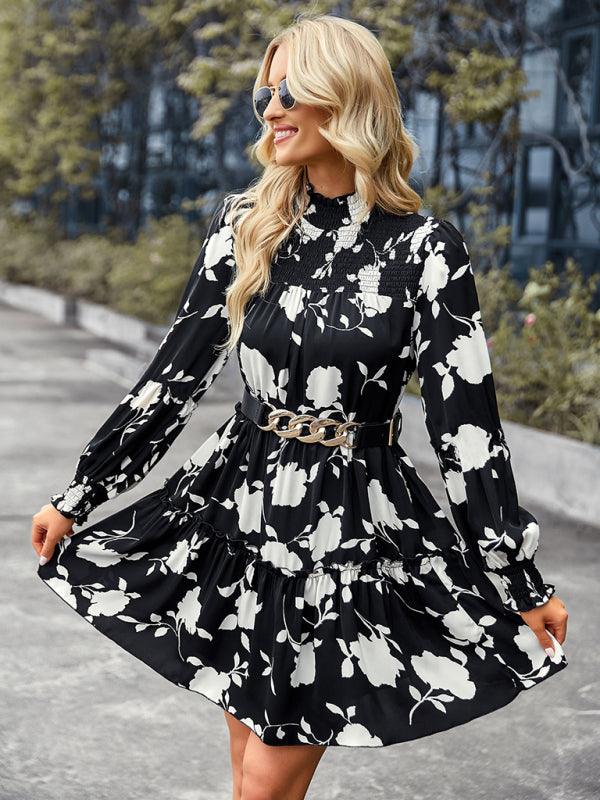 Mini Jurk met Bloemenprint en Ceintuur - Maxi Dresses - Jurkjes.co