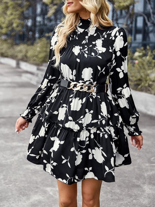 Mini Jurk met Bloemenprint en Ceintuur - Maxi Dresses - Jurkjes.co