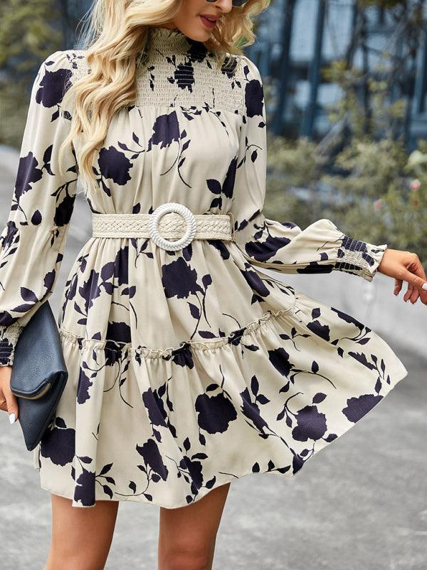 Mini Jurk met Bloemenprint en Ceintuur - Maxi Dresses - Jurkjes.co