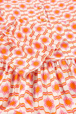 Mini Jurk met Bloemenprint en Flounce Mouwen - Floral Dresses - Jurkjes.co