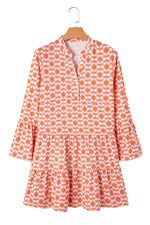 Mini Jurk met Bloemenprint en Flounce Mouwen - Floral Dresses - Jurkjes.co