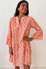 Mini Jurk met Bloemenprint en Flounce Mouwen - Floral Dresses - Jurkjes.co