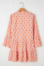 Mini Jurk met Bloemenprint en Flounce Mouwen - Floral Dresses - Jurkjes.co