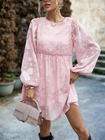 Mini Jurk met Bloemenprint en Lange Mouwen - Mini Dresses - Jurkjes.co