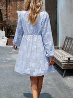 Mini Jurk met Bloemenprint en Lange Mouwen - Mini Dresses - Jurkjes.co