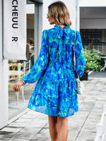 Mini Jurk met Bloemenprint en Lange Mouwen - Mini Dresses - Jurkjes.co