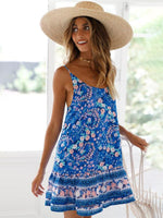 Mini Jurk met Bloemenprint en Losse Pasvorm - Mini Dresses - Jurkjes.co