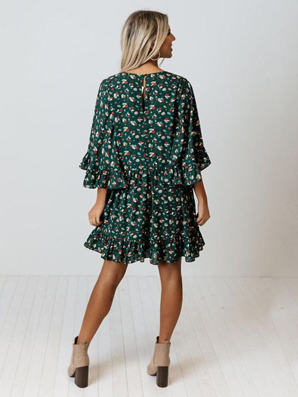 Mini Jurk met Bloemenprint en Luchtige Mouwen - Mini Dresses - Jurkjes.co