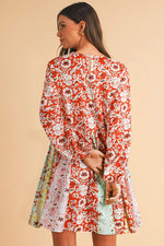 Mini Jurk met Bloemenprint en Plissé - Floral Dresses - Jurkjes.co