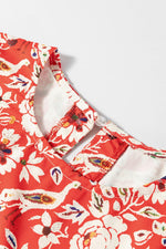 Mini Jurk met Bloemenprint en Plissé - Floral Dresses - Jurkjes.co
