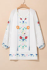 Mini Jurk met Bloemenprint en Plooien - Mini Dresses - Jurkjes.co