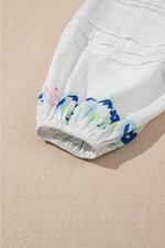 Mini Jurk met Bloemenprint en Plooien - Mini Dresses - Jurkjes.co