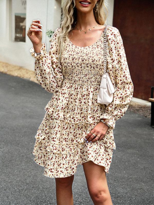 Mini Jurk met Bloemenprint en Ruches - Mini Dresses - Jurkjes.co