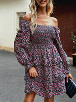 Mini Jurk met Bloemenprint en Ruches - Mini Dresses - Jurkjes.co