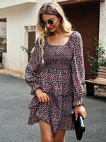 Mini Jurk met Bloemenprint en Ruches - Mini Dresses - Jurkjes.co