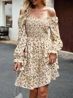 Mini Jurk met Bloemenprint en Ruches - Mini Dresses - Jurkjes.co