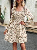 Mini Jurk met Bloemenprint en Ruches - Mini Dresses - Jurkjes.co