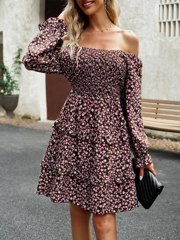 Mini Jurk met Bloemenprint en Ruches - Mini Dresses - Jurkjes.co