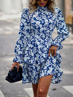 Mini Jurk met Bloemenprint en Ruffles - Mini Dresses - Jurkjes.co