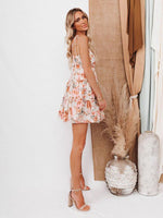 Mini Jurk met Bloemenprint en Spaghetti Bandjes - Mini Dresses - Jurkjes.co