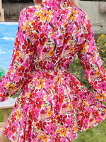 Mini Jurk met Bloemenprint en Strikceintuur - Group7 - Jurkjes.co