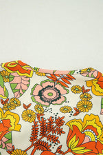 Mini Jurk met Bloemenprint en V-hals - Floral Dresses - Jurkjes.co