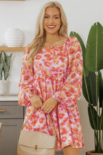 Mini Jurk met Bloemenprint en Vierkante Halslijn - Floral Dresses - Jurkjes.co