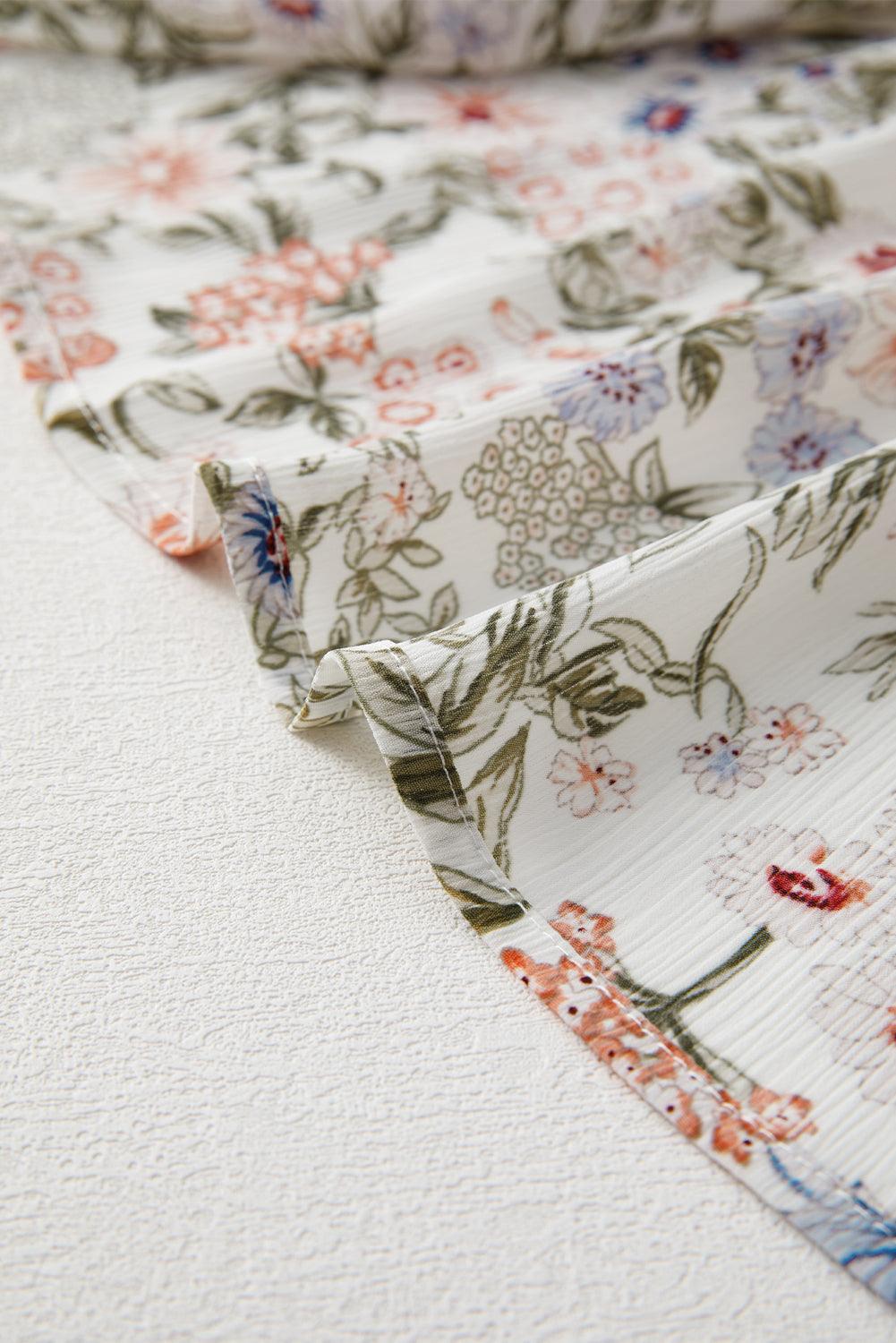 Mini Jurk met Bloemenprint en Volants - Floral Dresses - Jurkjes.co