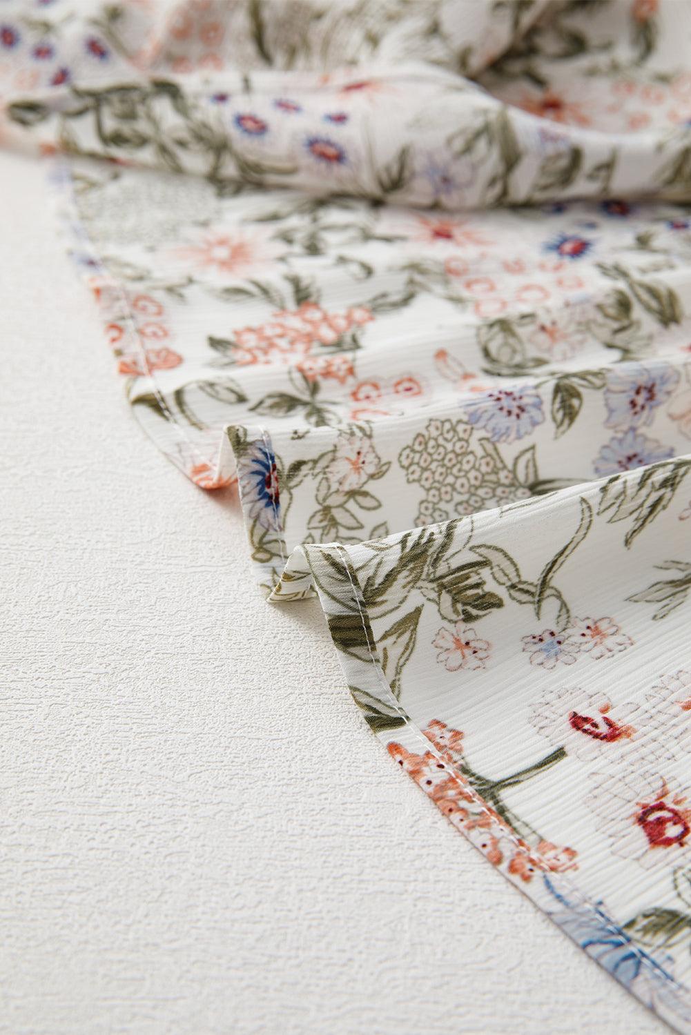Mini Jurk met Bloemenprint en Volants - Floral Dresses - Jurkjes.co