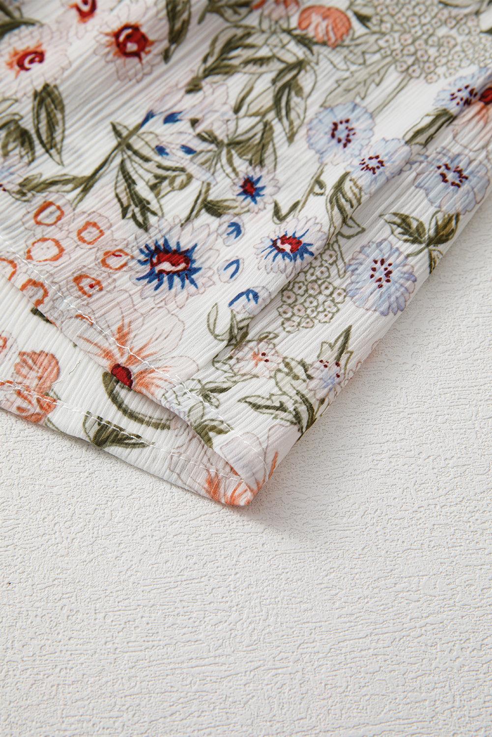 Mini Jurk met Bloemenprint en Volants - Floral Dresses - Jurkjes.co