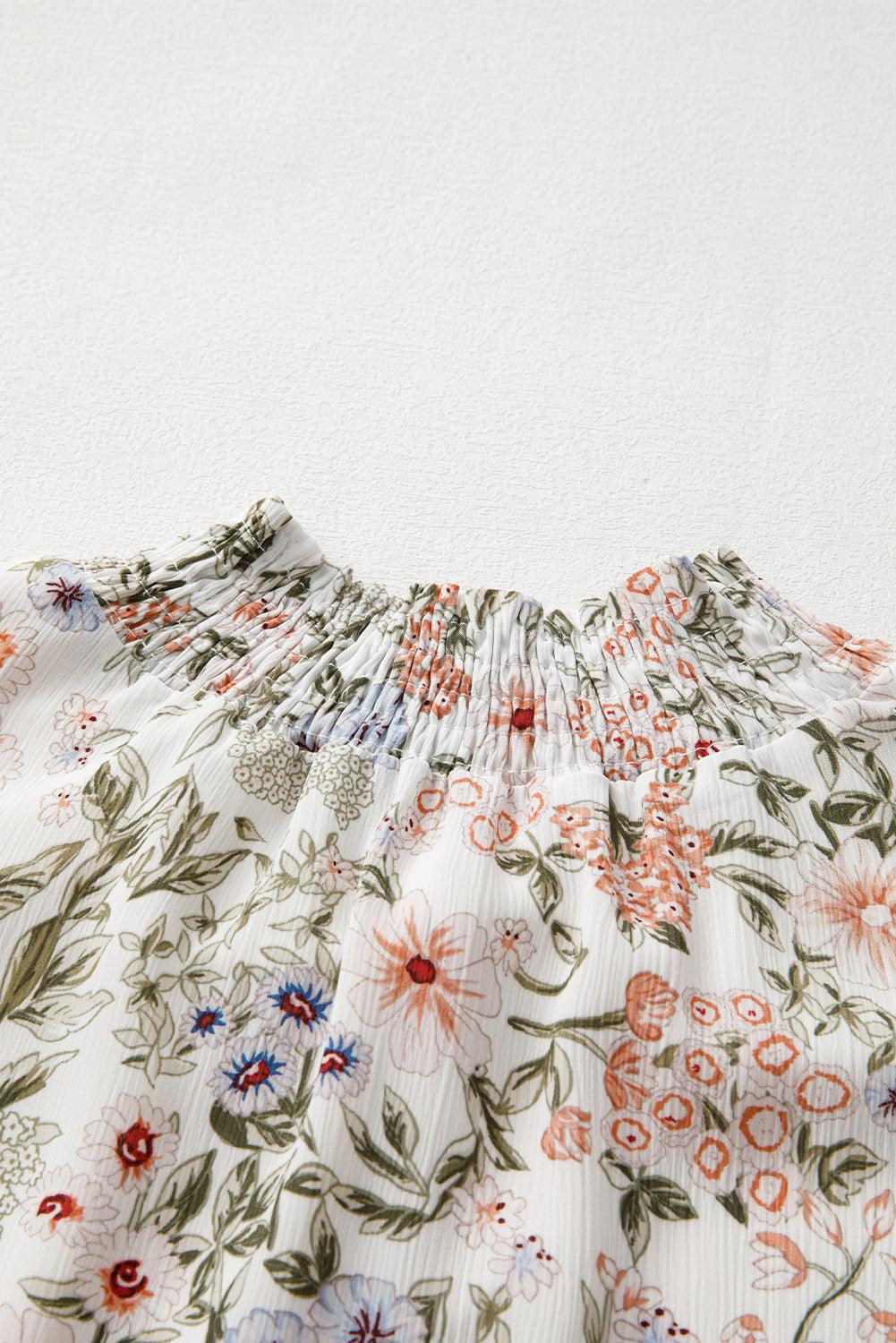 Mini Jurk met Bloemenprint en Volants - Floral Dresses - Jurkjes.co