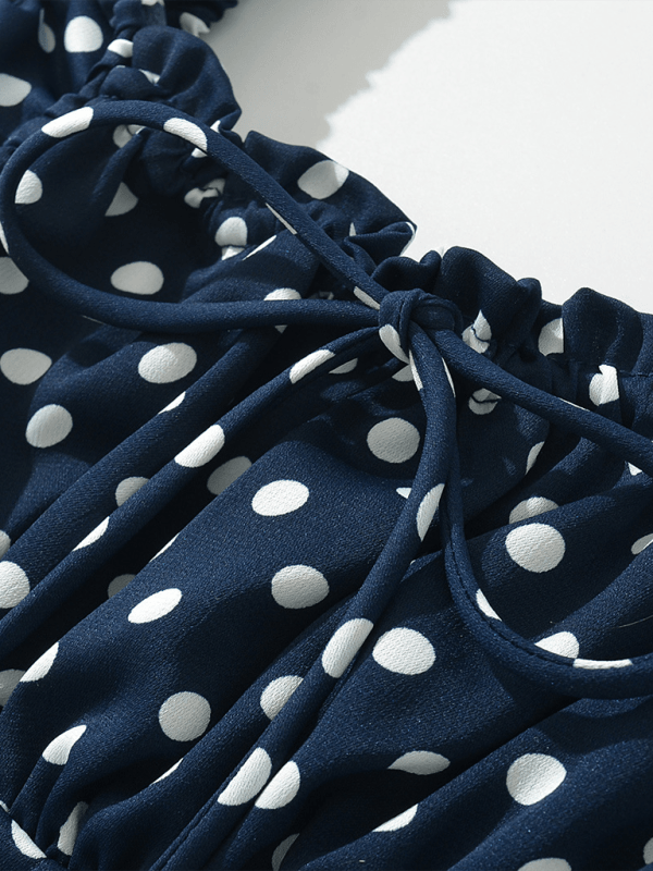Mini Jurk met Brede Bandjes en Polka Dots - Group14 - Jurkjes.co