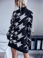 Mini Jurk met Col en Houndstooth Patroon - Group8 - Jurkjes.co