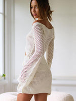 Mini Jurk met Cut-out en Gehaakt Design - Mini Dresses - Jurkjes.co