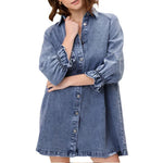 Mini-jurk met Denim en Ruches - Women Summer Dress - Jurkjes.co