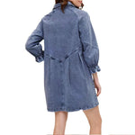 Mini-jurk met Denim en Ruches - Women Summer Dress - Jurkjes.co